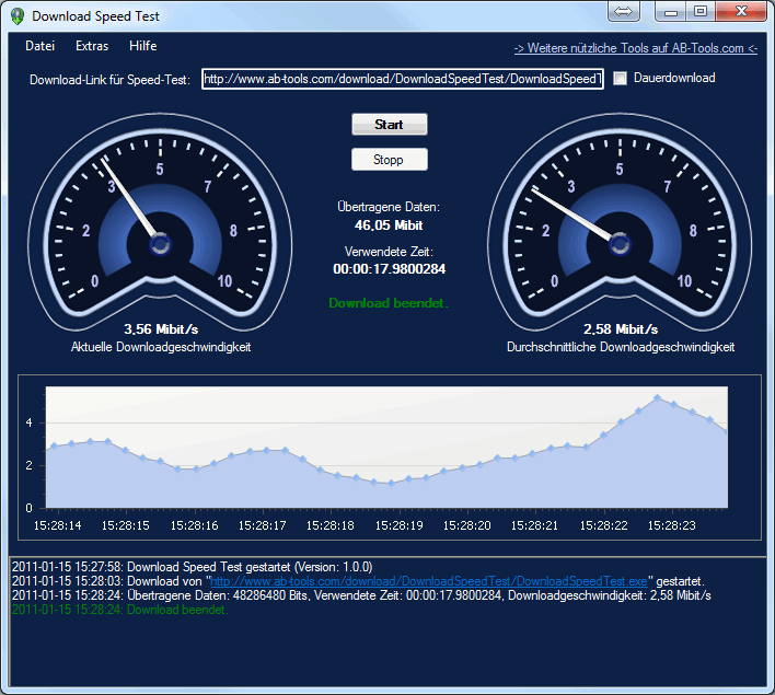 Click to view Download Speed Test 1.0.4 screenshot