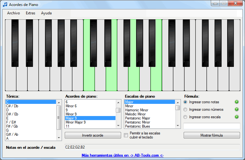 Screenshot of Acordes de Piano Acordes de Piano screenshot