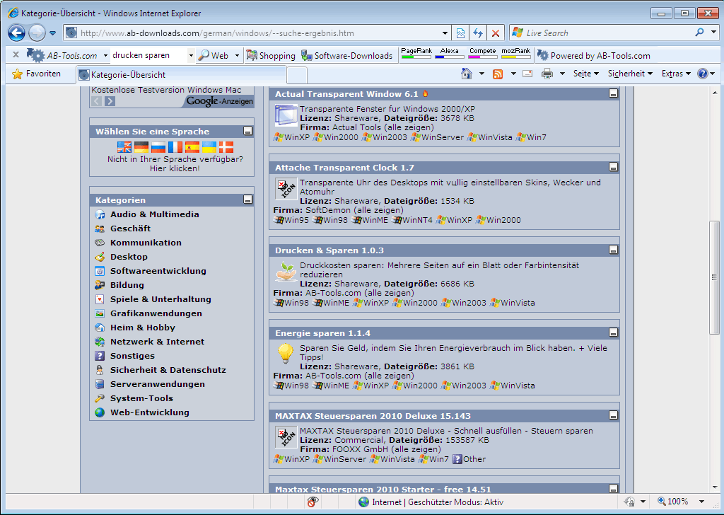 Screenshot for Search Toolbar 1.2.3