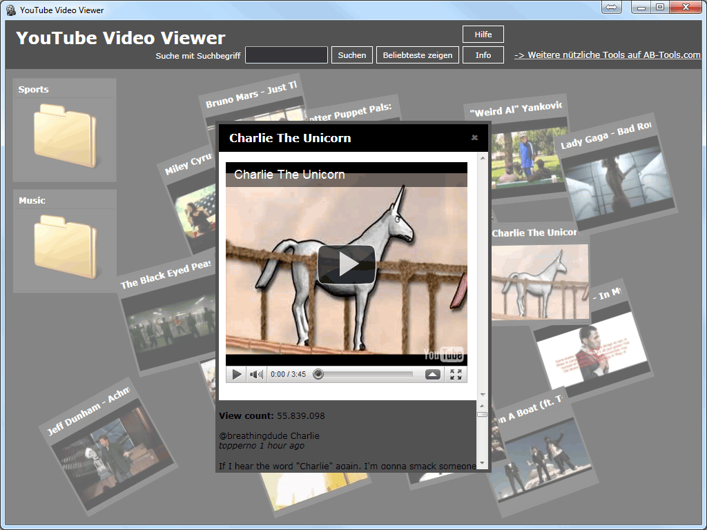 Click to view YouTube Video Viewer 1.1.0 screenshot